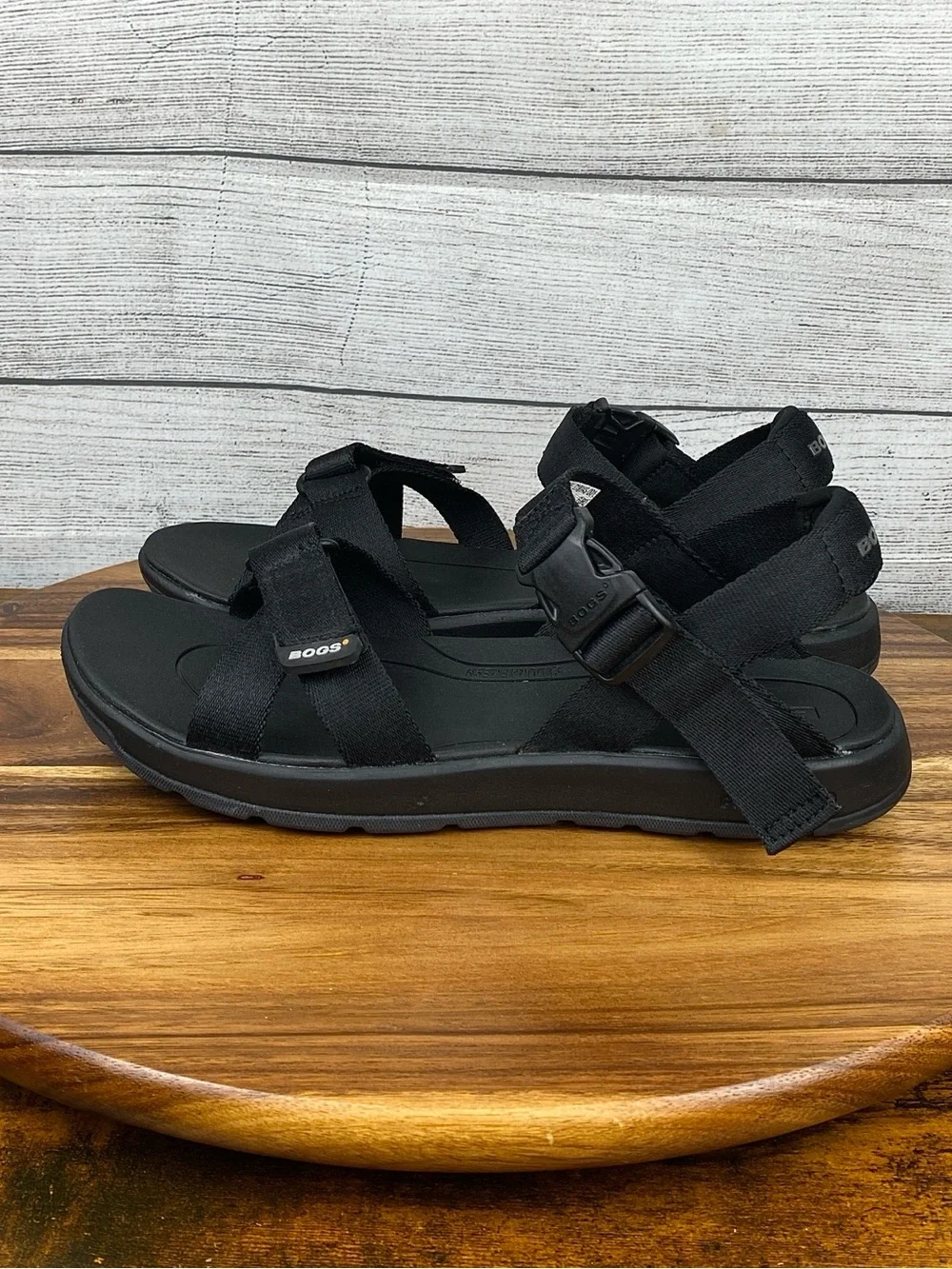 Bogs Rio Sandal H2OGrip Outsole Black Nylon Straps Water Shoes Men’s Size 11